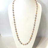 Pink, Peach, Mauve Freshwater Pearl Long Necklace