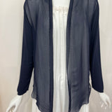 Lightweight Cardigan with Delicate Metallic Trim