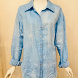 Redeux: Powder Blue Linen Button Down Shirt
