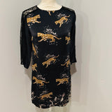 Redeux: Black Tunic with Cheetahs