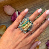 Ribbon Turquoise Sterling Silver Ring – Size 6.5 –  (Philbert Nez)