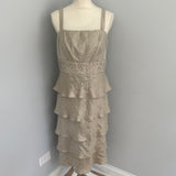 Redeux: Tan Ruffled Dress with Jacket