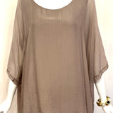 Flowy Silk Top with Lining: One Size - multiple colors