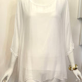 Flowy Silk Top with Lining: One Size - multiple colors