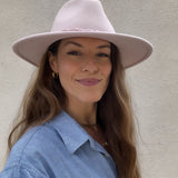 Finn Packable Wool Fedora in Blush