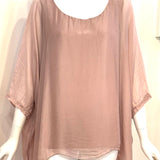 Flowy Silk Top with Lining: One Size - multiple colors