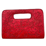 The Claire| Hand-Tooled Leather Statement Clutch