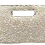 The Claire| Hand-Tooled Leather Statement Clutch