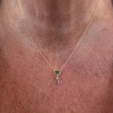 Green Jade and Aquamarine Necklace