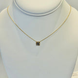 Granite, Pyrite & White Natural Zircon Necklace
