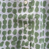 Relaxed Boyfriend Shirt Messy Dot - Watercress
