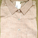 Good Boyfriend Shirt - Menswear Stripe Mocha