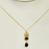 Pearl, Pyrite & Seleminite Necklace #4244-C-pps-G