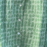 Relaxed Boyfriend Shirt Messy Dot - Overdye Watercress