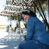 Good Boyfriend Shirt - Indigo Chevron