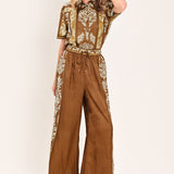VINTAGE MANOR PALAZZO WOVEN PANTS