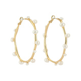Isla Pearl Hoop Earrings