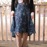 Denim Rose Skirt