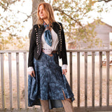 Denim Rose Skirt