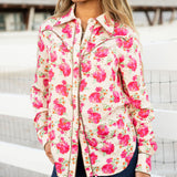Wild Rose Button Up