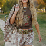 Gingham Rodeo Shorts