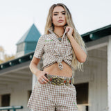 Gingham Rodeo Shorts