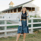 Denim Rose Skirt