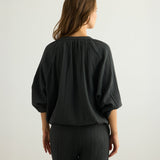 Kaya Buttoned Blouse - Charcoal