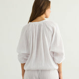 Kaya Buttoned Blouse - White