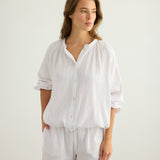 Kaya Buttoned Blouse - White