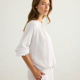 Kaya Buttoned Blouse - White