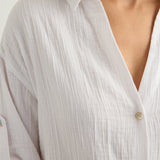 Kaya Oversized Shirt Dress - White