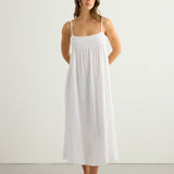 Kaya Smocked Maxi Dress - White