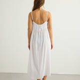 Kaya Smocked Maxi Dress - White