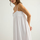 Kaya Smocked Maxi Dress - White