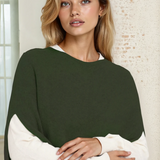 Marblehead Recycled Cashmere Capelet - Dark Olive