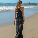 Nora Halter Maxi Dress - Black