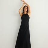 Nora Halter Maxi Dress - Black