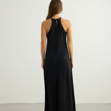 Nora Halter Maxi Dress - Black