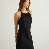 Nora Halter Maxi Dress - Black