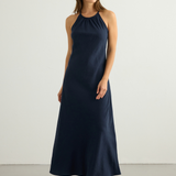 Nora Halter Maxi Dress - Navy