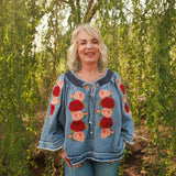 Denim and Rose Top