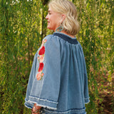 Denim and Rose Top