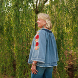 Denim and Rose Top