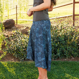 Denim Rose Skirt