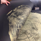 San Francisco Redwood. Gold and Black, 36x48 Inches. Original Signed artwork made from Real Redwood