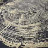 San Francisco Redwood. Gold and Black, 36x48 Inches. Original Signed artwork made from Real Redwood
