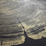 San Francisco Redwood. Gold and Black, 36x48 Inches. Original Signed artwork made from Real Redwood