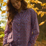Good Boyfriend Shirt - Emory Floral Sky