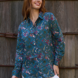Good Boyfriend Shirt - Monarch Botanical French Teal